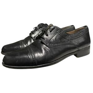 Bally Men’s Trino Black Leather Cap Toe Oxford Dress Shoe Italy Size 9 EEE